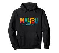 Design typographique rétro Malibu California Sweat à Capuche