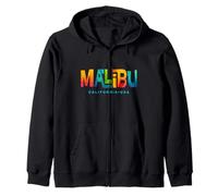 Design typographique rétro Malibu California Sweat à Capuche