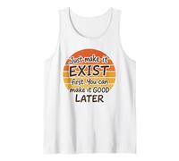 Design typographique Sunset Style Just Make It Exist Later Débardeur