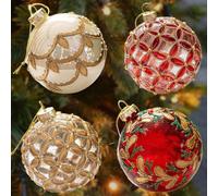 Design unique de boules en verre transparent de 8 cm pour diverses idées de décoration de vacances (ABCDStyle)