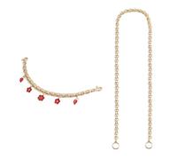 Design unique de fleurs et de fraises en forme de cœur - Accessoire de chaîne - Ajoute une touche de romantisme à votre sac à main