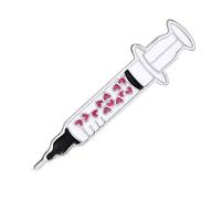 Design unique en forme de tube en forme de cœur Broche en alliage Mode Corsage Pin pour tenues décontractées Accessoires de fête Cadeau infirmière Cadeau pour un ami