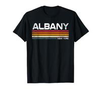 Design Urbain Vintage à Rayures rétro Albany New York T-Shirt