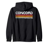 Design Urbain Vintage à Rayures rétro de la Marque Concord New Hampshire Sweat à Capuche