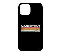 Design Urbain Vintage à Rayures rétro de Manhattan Kansas Coque pour iPhone 15