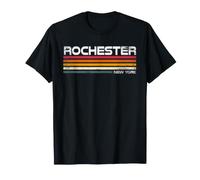 Design Urbain Vintage à Rayures rétro de Rochester New York T-Shirt