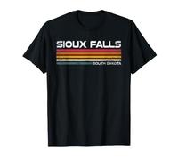 Design Urbain Vintage à Rayures rétro de Sioux Falls, Dakota du Sud T-Shirt