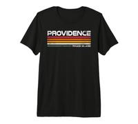 Design Urbain Vintage à Rayures rétro Providence Rhode Island T-Shirt Haut de Gamme