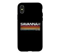 Design Urbain Vintage à Rayures rétro Savannah Georgia Coque pour iPhone X/XS
