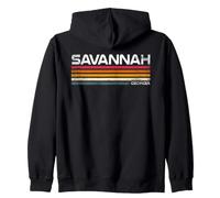 Design Urbain Vintage à Rayures rétro Savannah Georgia Sweat à Capuche