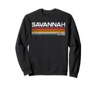 Design Urbain Vintage à Rayures rétro Savannah Georgia Sweatshirt