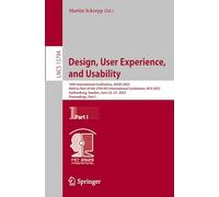 Design, User Experience and Usability: 14th International Conference, Duxu 2025, Held As Part of the 27th Hci International Conference, Hcii 2025, ... Sweden, June 22-27, 2025, Proceedings