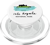 Design Vacances en Famille - Retro Isle Royale National Park PopSockets PopGrip pour MagSafe