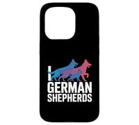 Design Vibrant « I Love German Shepherds » Coque pour iPhone 15 Pro