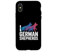 Design Vibrant « I Love German Shepherds » Coque pour iPhone X/XS