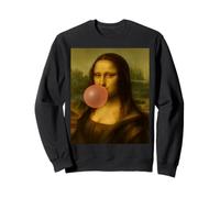Design Vintage Amusant Mona Lisa soufflant Bubble Gum Sweatshirt