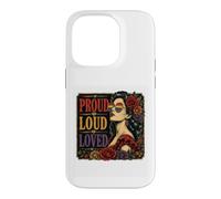 Design Vintage Arc-en-Ciel Proud Loud Loved LGBTQ Pride Coque pour iPhone 14 Pro