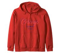 Design Vintage Chicago Illinois USA Classique Sport Sweat à Capuche