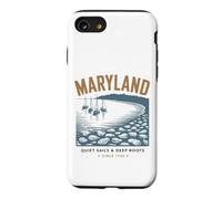 Design Vintage Côtier Maryland : Voiles Calmes et Racines Coque pour iPhone SE (2020) / 7/8