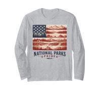 Design Vintage d'aventure en Plein air National Parks Pride Manche Longue