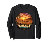 Design Vintage de Caravane Nomade du désert du Sahara Manche Longue
