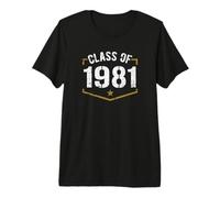 Design Vintage de Remise de diplôme de e 1981 T-Shirt Haut de Gamme