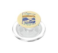 Design Vintage de Voyage du Minnesota en Silhouette PopSockets PopGrip pour MagSafe
