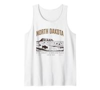 Design Vintage des Plaines Infinies du Dakota du Nord Débardeur