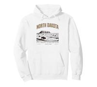 Design Vintage des Plaines Infinies du Dakota du Nord Sweat à Capuche