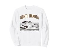Design Vintage des Plaines Infinies du Dakota du Nord Sweatshirt