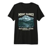 Design Vintage du Parc National de Washington du Mont Rainier T-Shirt Haut de Gamme