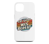 Design Vintage Eat Sleep WCS avec Humour et Danse Coque pour iPhone 13
