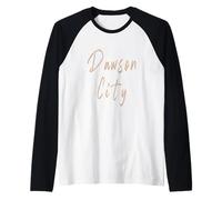Design Vintage élégant Dawson City Canada Manche Raglan
