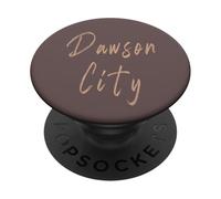 Design Vintage élégant Dawson City Canada PopSockets PopGrip Adhésif