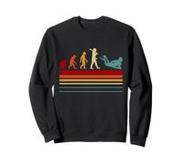 Design Vintage Evolution to Diver Retro Stripes Sweatshirt