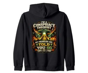 Design Vintage Humoriste pour Théoriciens du Complot Sweat à Capuche