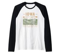 Design Vintage Iowa : Fierté et Terres Fertiles Manche Raglan
