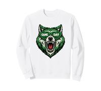 Design Vintage Loup Basketball Game Day Amusant pour Fans Sweatshirt