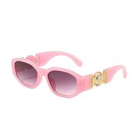 Design Vintage petit rectangle lunettes de soleil femmes hommes rétro coupe lentille dégradé carré lunettes de soleil femme UV400, C2, taille unique