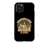 Design Vintage pour Animaux de Compagnie Qui changent des Vies Une Patte à la Fois Coque pour iPhone 11 Pro