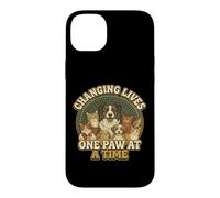 Design Vintage pour Animaux de Compagnie Qui changent des Vies Une Patte à la Fois Coque pour iPhone 14 Plus
