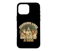 Design Vintage pour Animaux de Compagnie Qui changent des Vies Une Patte à la Fois Coque pour iPhone 16 Pro Max