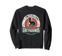 Design Vintage pour Les Amoureux des lévriers Italiens Sweatshirt