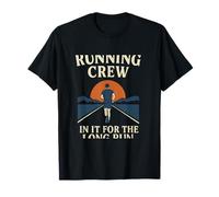 Design Vintage Running Crew - in It for The Long Run T-Shirt