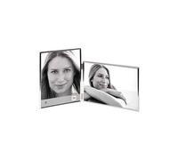 design WD115S Chloe, double cadre portrait en métal 2X 10x15 cm (1 horiz./1 verti.), argent