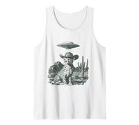 Design Western Extraterrestre en Forme d'ovni avec Un Cow-Boy et Un guépard drôle Débardeur