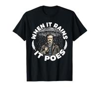 Design « When It Rains It Poes » - Gothique Vintage T-Shirt