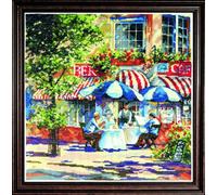 Design Works Café au Soleil compté Cross Stitch Kit-14 X 14 14 Barres