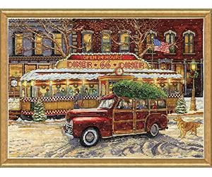Design Works Counted Cross Stitch Kit 14"X20"-Route 66 Christmas (14 Count)