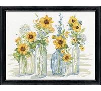 Design Works Crafts Inc. Kit de broderie au point de croix Motif tournesol Multicolore